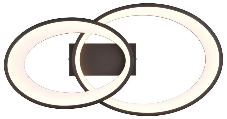 Plafoniera LED bianca e nera 30x57 cm Malaga - Trio