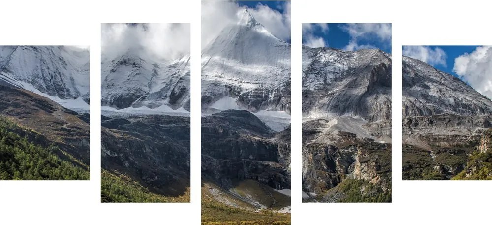 Quadri 5 pezzi – Maestoso paesaggio montano