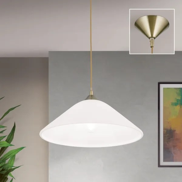 Orion HL 6-1525/1 - Lampadario a sospensione con filo GRADO 1xE27/60W/230V diametro 40 cm ottone