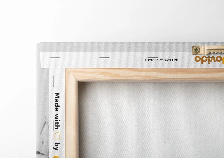Quadro su tela – Tulipani primaverili in bianco e nero