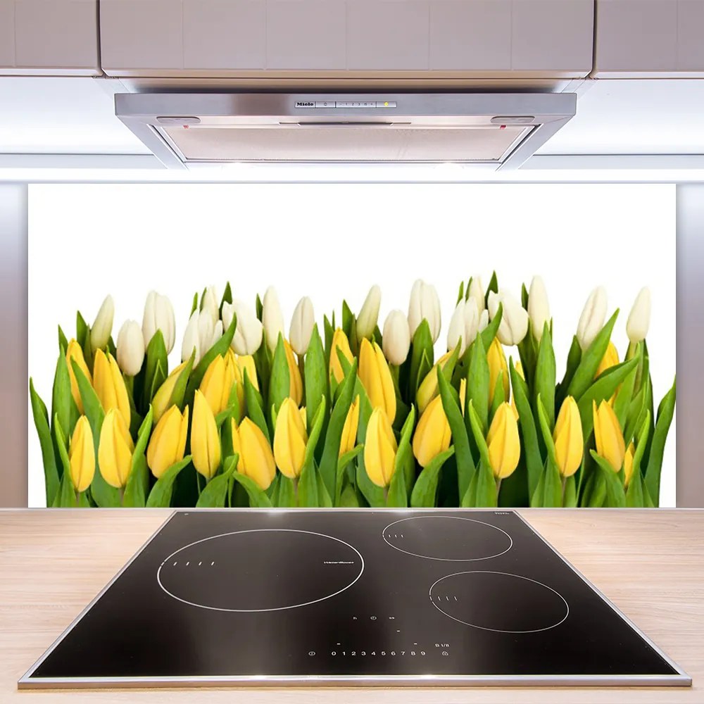 Pannello paraschizzi cucina Tulipani, fiori, piante 140x70 cm