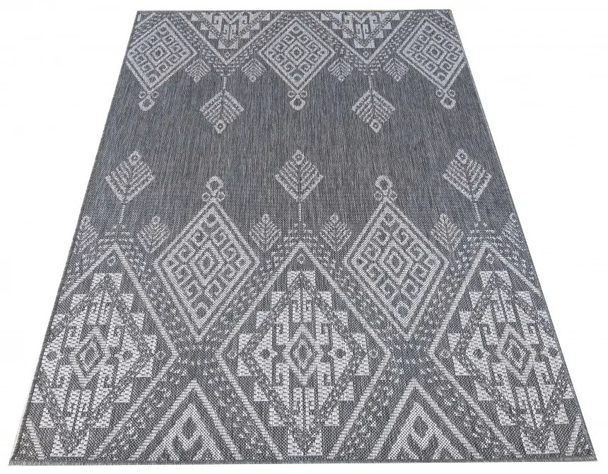 Tappeto grigio con un motivo elaborato Larghezza: 120 cm | Lunghezza: 170 cm