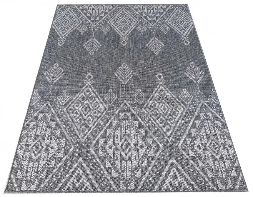 Tappeto grigio con un motivo elaborato Larghezza: 80 cm | Lunghezza: 150 cm