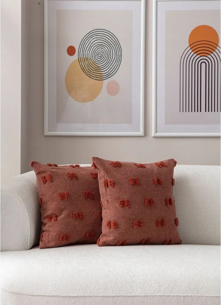 Federe decorative in set 2 pz 43x43 cm Tuffet – Mioli Decor