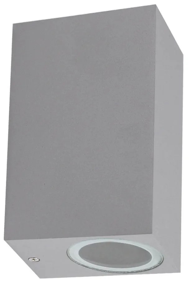 Applique Rettangolare Bidirezionale IP65 - GU10 Grigio