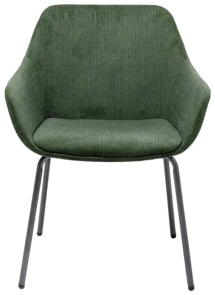Set di 2 sedie in velluto verde con braccioli Avignon - Kare Design