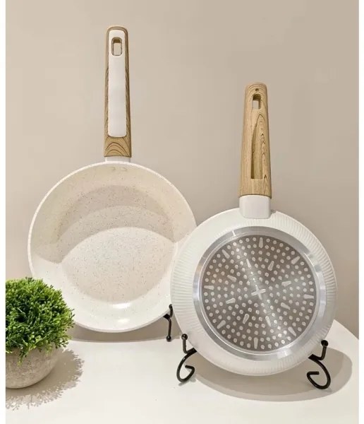 Padella BIANCO 28 cm crema/marrone