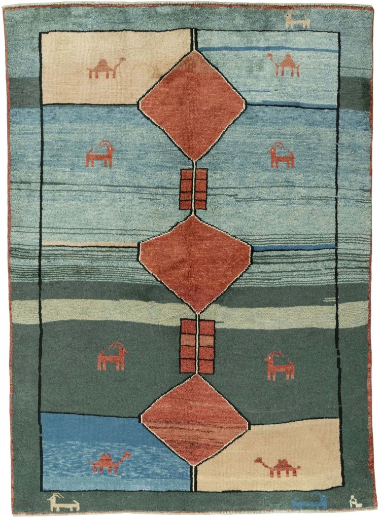 Gabbeh Tappeto persiano 140 x 200 (Iran) Annodato A Mano