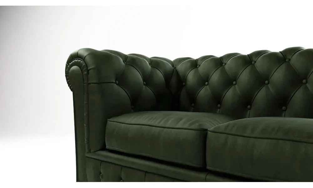 Divano in velluto verde scuro 184 cm Cambridge - Ropez