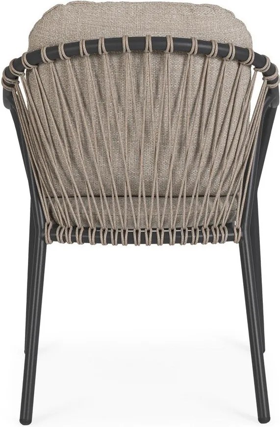 Sedia da esterno marrone chiaro in metallo Edvige – Bizzotto