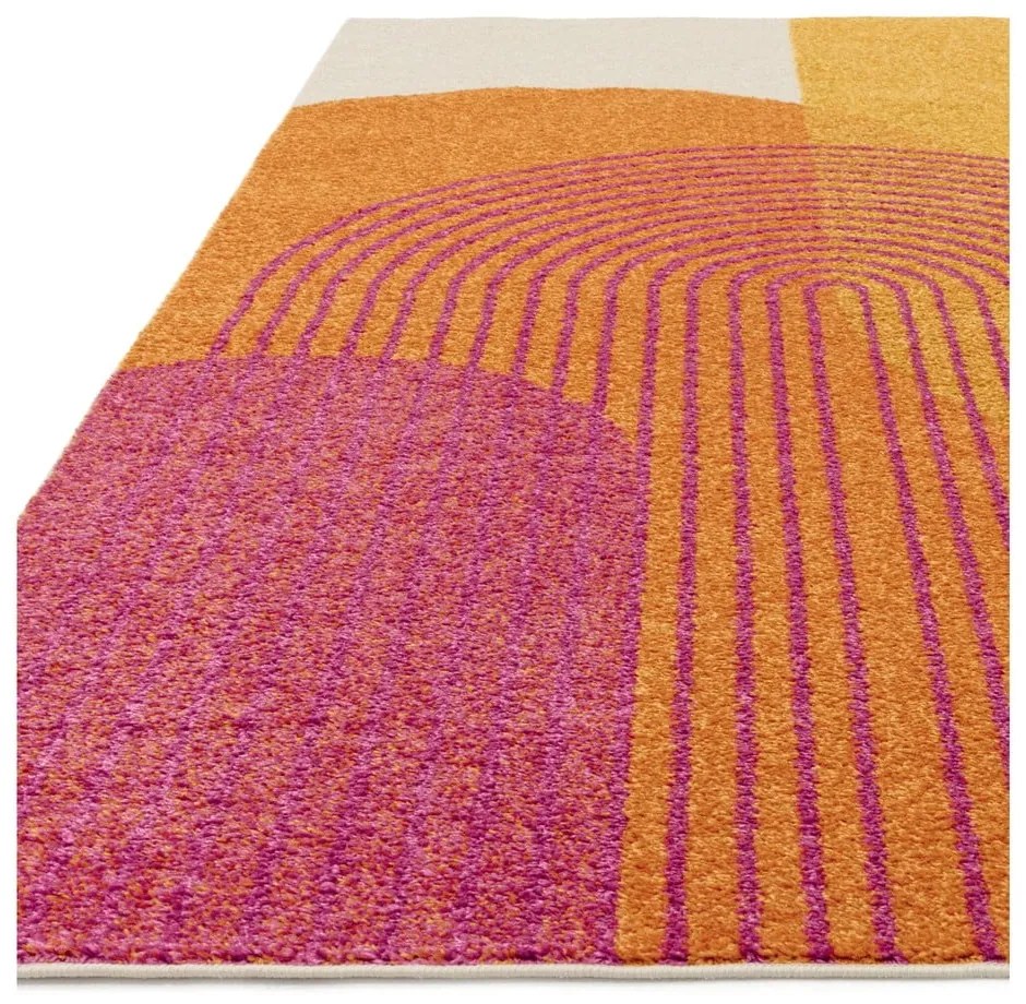 Tappeto giallo/arancione 120x170 cm Muse Orange Retro – Asiatic Carpets
