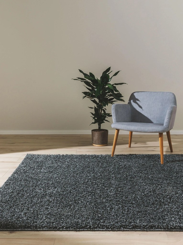 benuta Basic Tappeto a pelo lungo Soho Grigio 160x230 cm - Tappeto design moderno soggiorno