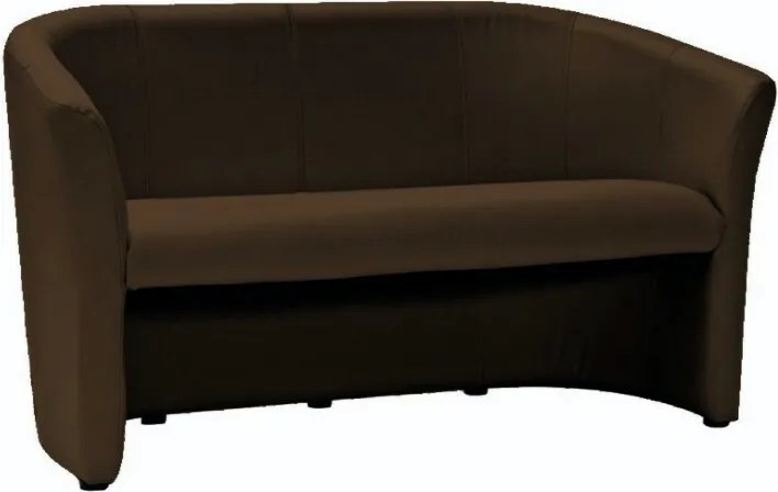 Divano TM-3 in ecopelle marrone scuro – 160x60x76 cm