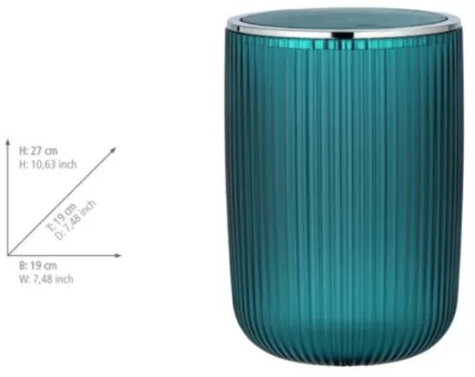 WENKO 24483100 - Cestino AGROPOLI 19x27 cm turchese