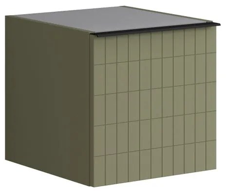 Struttura semi colonna da bagno Pixel 1 anta laccato opaco verde salvia L 40 x H 40 x P 45.5 cm