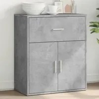 Credenza Grigio Cemento 60x31x70 cm in Legno Multistratocod mxl 115542