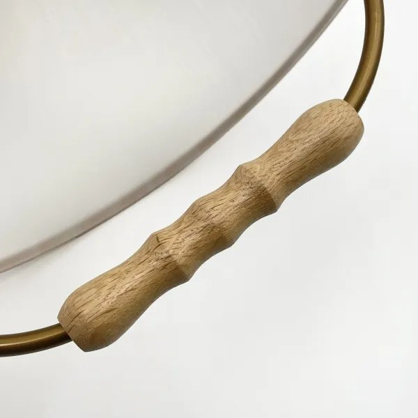 Lampadario regolabile RAMONA 1xE27/60W/230V marrone/bianco/rovere