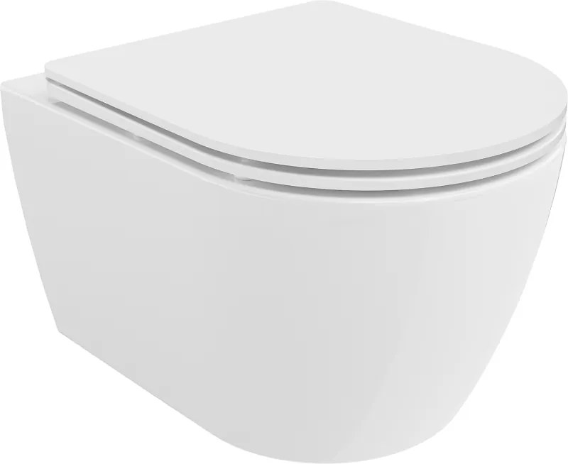Mexen Carmen WC rimless con sedile a chiusura rallentata slim, duroplast, bianco lucido - 30880300