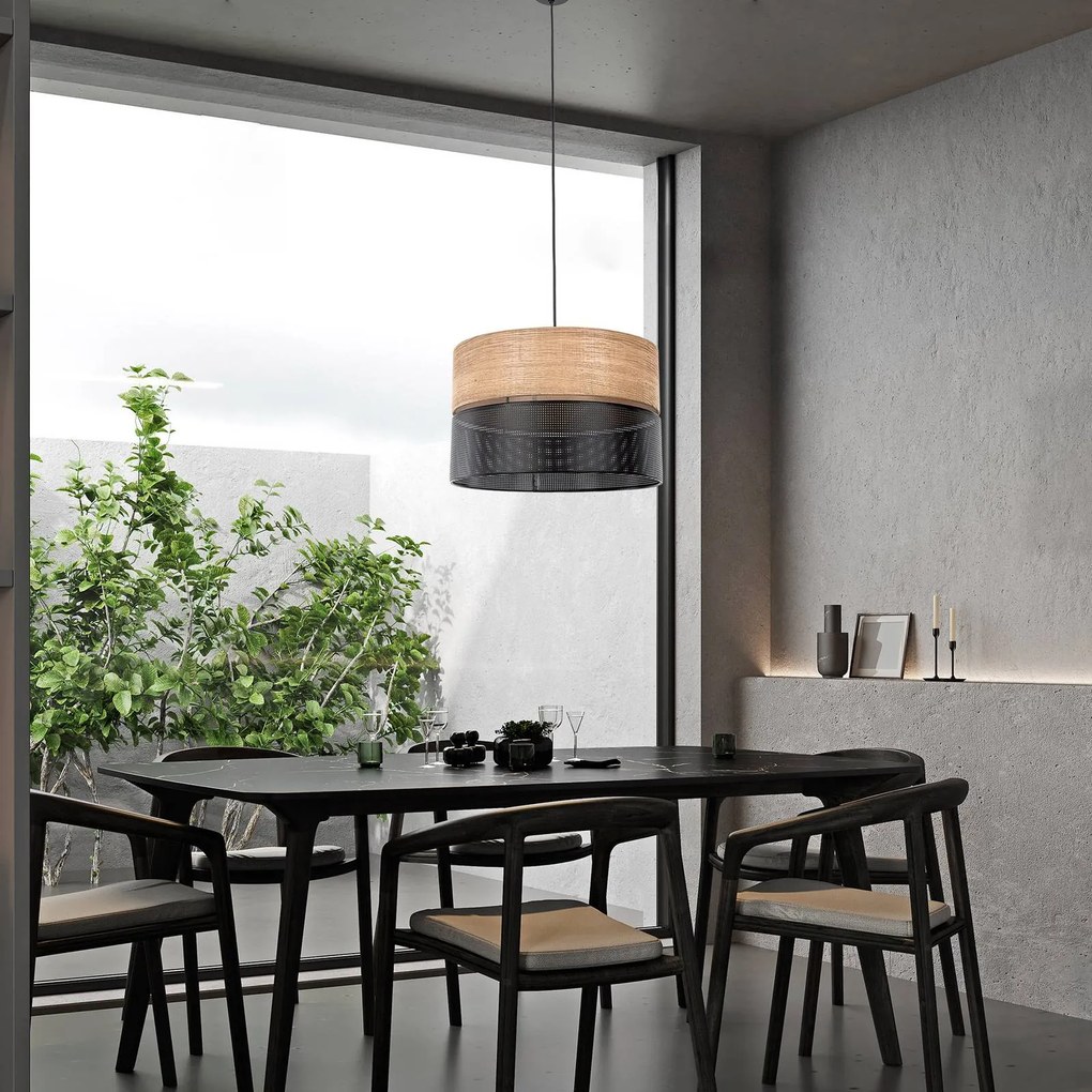Lampada a sospensione Nicol TK Lighting, dimmerabile, Legno chiaro, Soggiorno / Sala da pranzo, Moderno, Lampada a sospensione