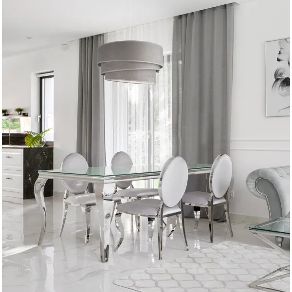 Duolla - Lampadario a sospensione con filo DEVON 1xE27/40W/230V diametro 45 cm grigio