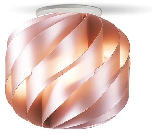Plafoniera Moderna Globe 1 Luce In Polilux Rosa Metallico D25 Made In Italy