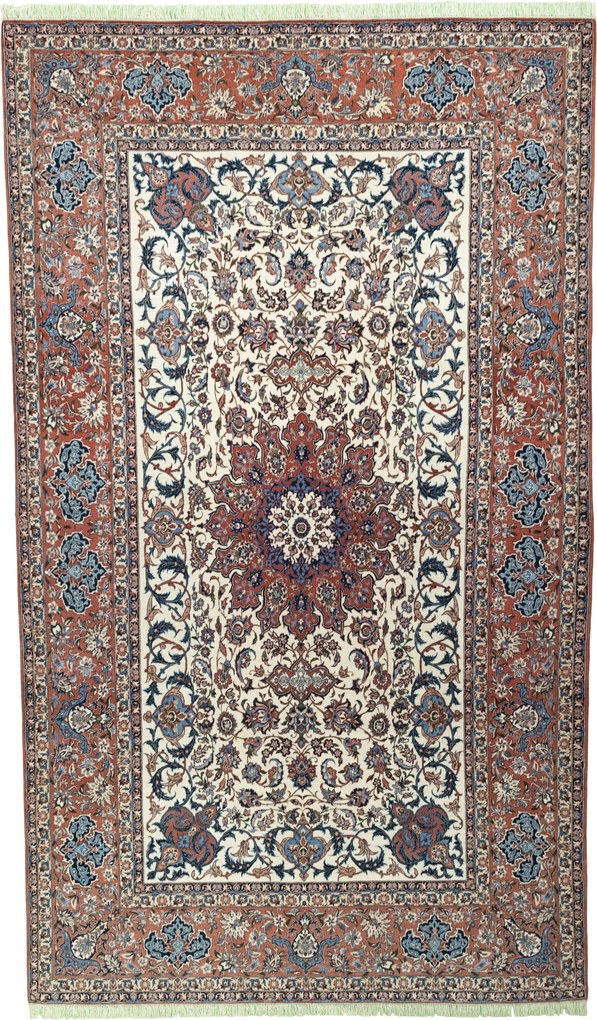 Najafabad Tappeto 210x360 Beige (Iran) Annodato A Mano