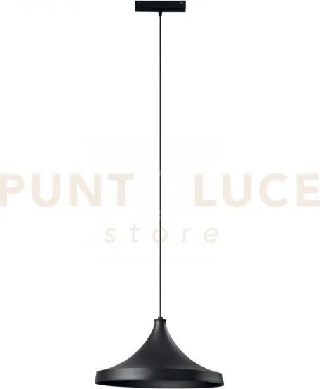 Sospensione davinci cymbal nero led 48v 18w 1855lm 3000k 19x16,1x38cm