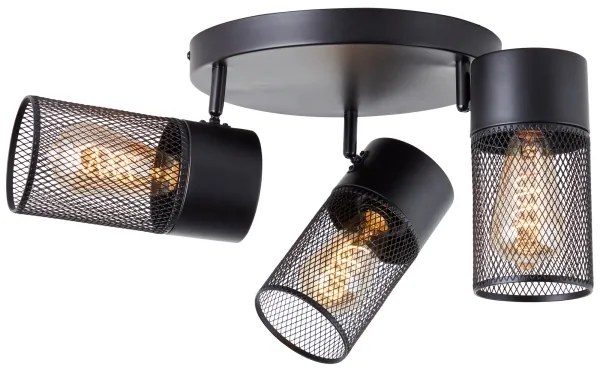 Brilliant - Faretto KAMOLO 3xE27/40W/230V nero