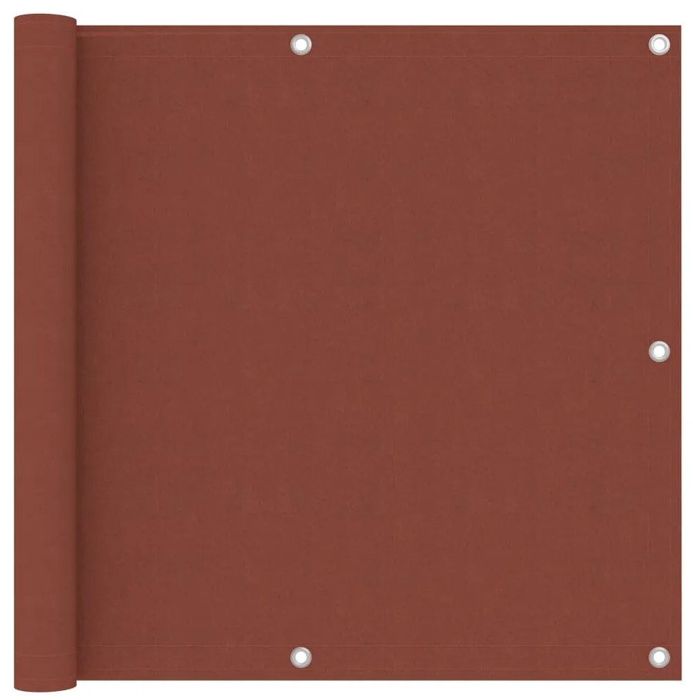 Paravento Da Balcone Terracotta 90x300 Cm Tessuto Oxford /