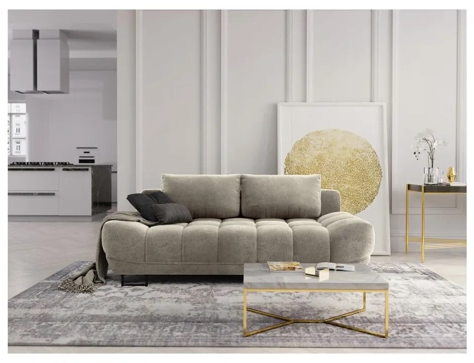 Divano letto beige a tre posti Cumulus - Windsor &amp; Co Sofas