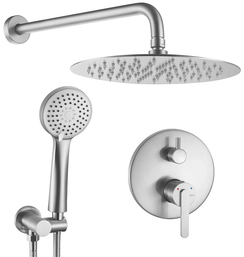 Set doccia da incasso Rea Ontario Brush Nickel + BOX