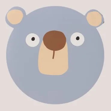 Tovaglietta rotonda individuale plastificata Vanko Kids Orso - Sklum