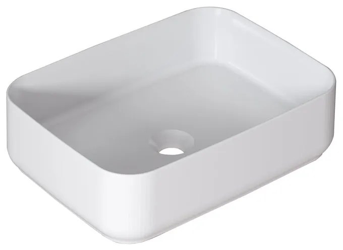 Lavabo da appoggio Kyoto rettangolare in ceramica bianco