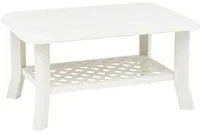 Tavolino da Caff Bianco 90x60x46 cm in Plastica 48793