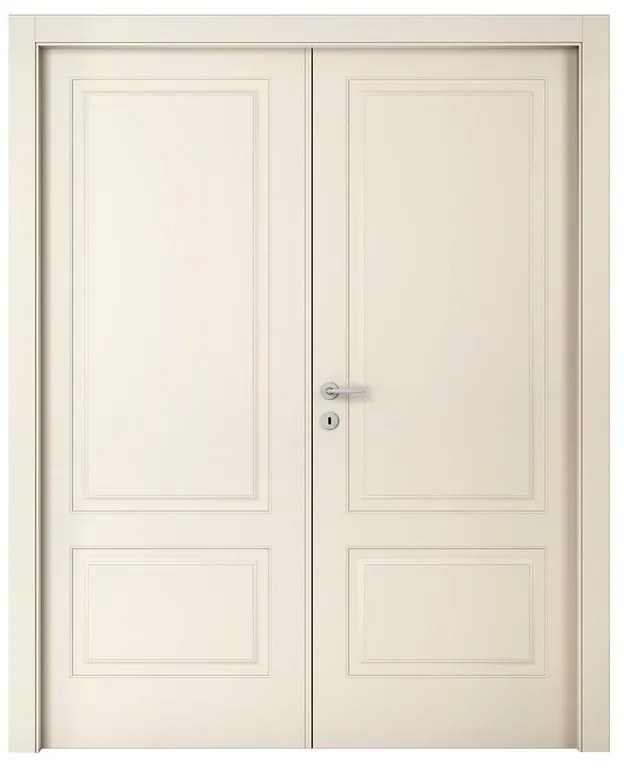 Porta doppia anta battente Twin beige L 180 x H 210 cm destra