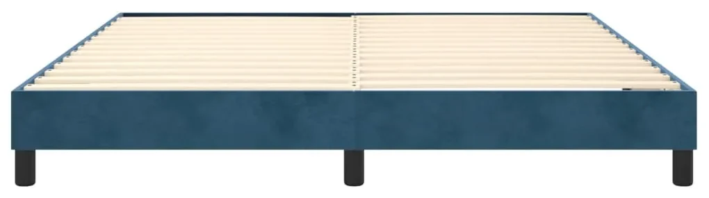 Giroletto a molle blu scuro 160x200 cm in velluto