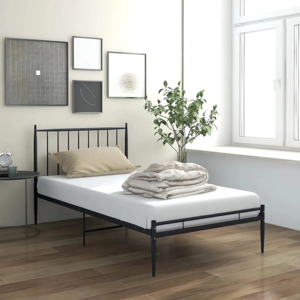Giroletto Nero İn Metallo 90x200 Cm /