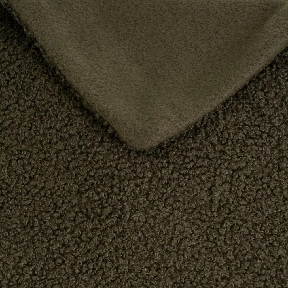Coperta verde in sherpa 130x160 cm Sherpa Bouclé – Casa Selección