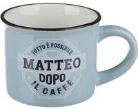 Tazzina caffè con nome Matteo in gres porcellanato