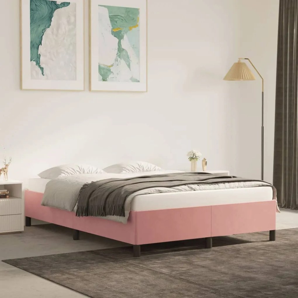Giroletto Rosa 140x190 Cm İn Velluto /