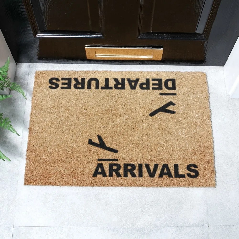 Zerbino in cocco 40x60 cm Arrivals and Departures - Artsy Doormats