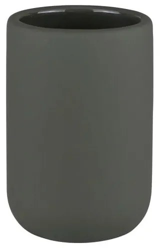 Portaspazzolino verde scuro in ceramica Lotus Play – Mette Ditmer Denmark