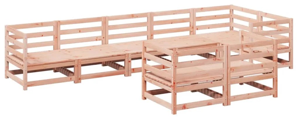 Set divani da giardino 8 pz in legno massello abete douglas