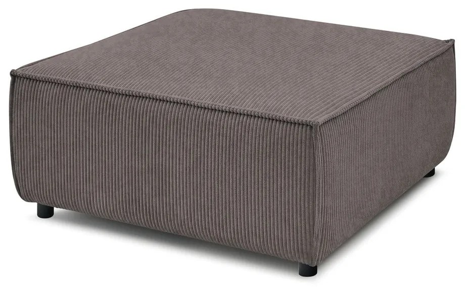 Pouf in velluto a coste marrone chiaro Nihad modular - Bobochic Paris