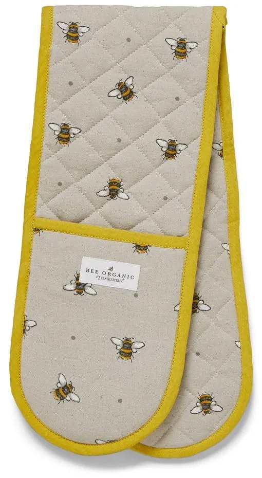 Presina doppia in cotone giallo-beige Bumble Bees - Cooksmart ®