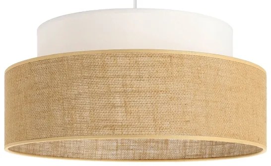 Lampadario a sospensione con filo BOHO 1xE27/60W/230V diametro 40 cm bianco/beige