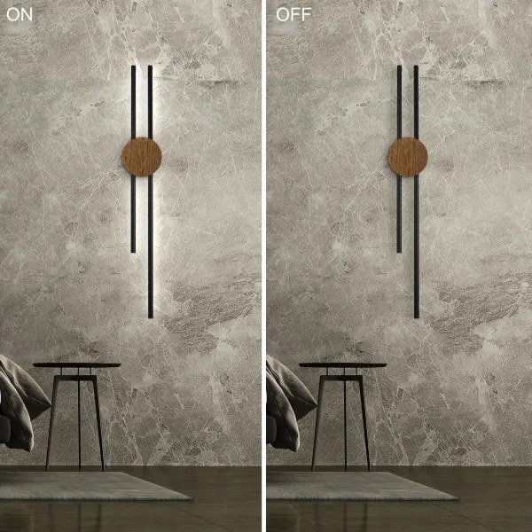 Brilagi - Lampada da parete LED WOODY COLLINE 15W 230V 80 cm rovere/noce