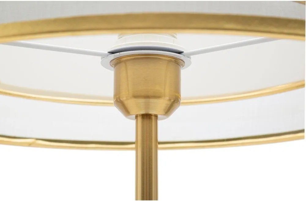 Lampada da terra nera/dorata con paralume in tessuto (altezza totale 153 cm) Levels – Mauro Ferretti