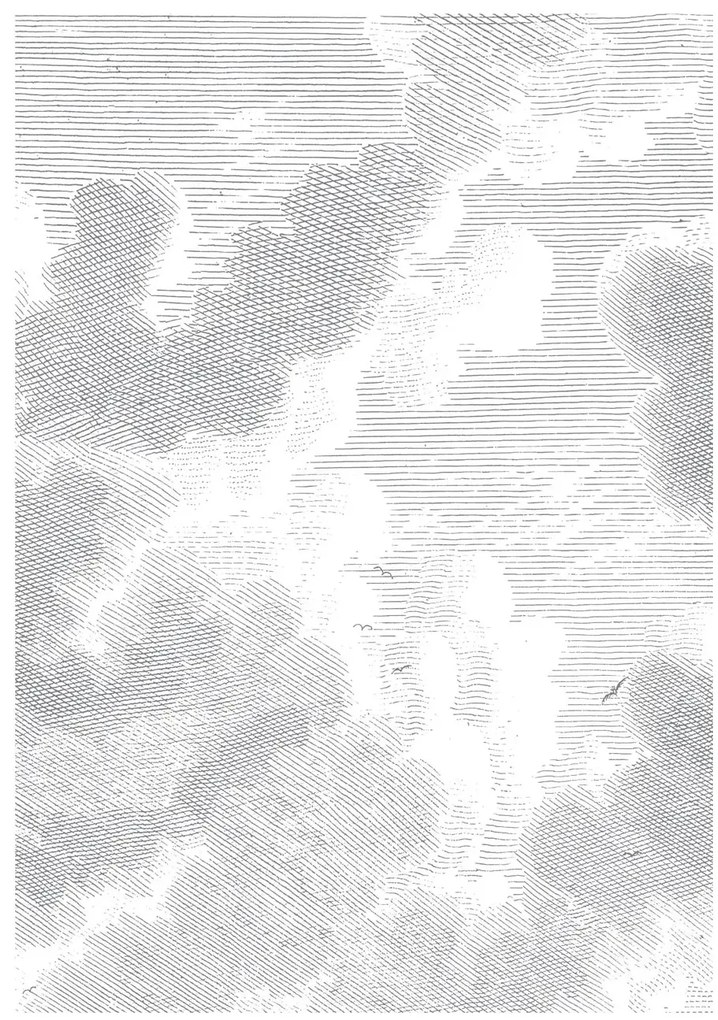 KEK Amsterdam Carta da parati panoramica Engraved Clouds 2 - M