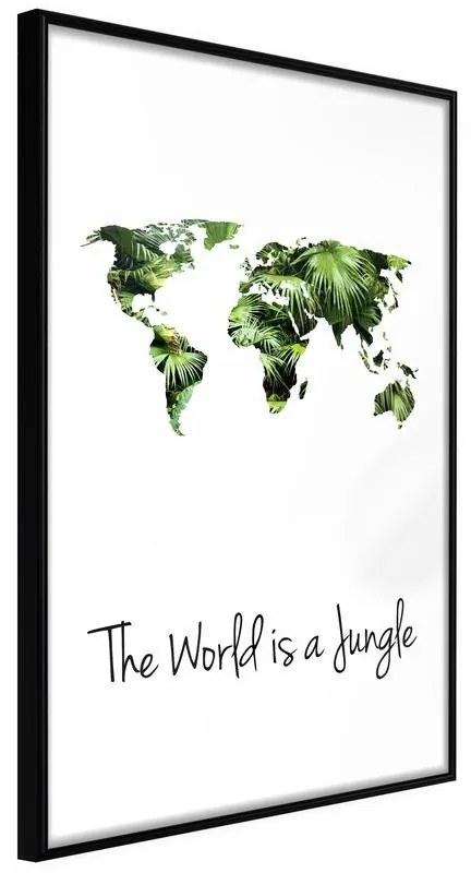 Poster  We Live in a Jungle  Cornice Quadri Cornice nera, Larghezza x Altezza Home decor 30x45